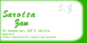 sarolta zam business card